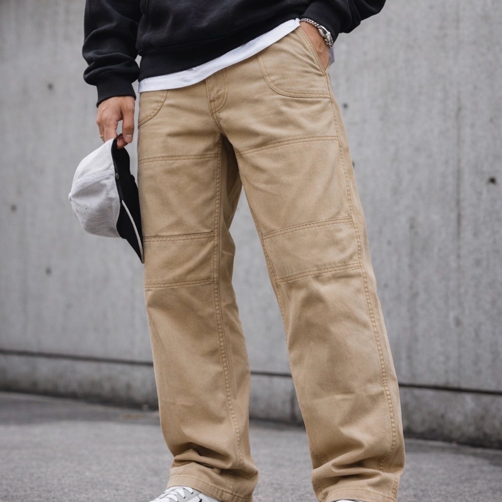 BNWOT SEAN JOHN Beige Utility Workwear Pants Men 38 Carpenter Style Streetwear